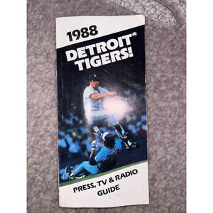 MLB Detroit Tigers Press, TV & Radio Guide 1988